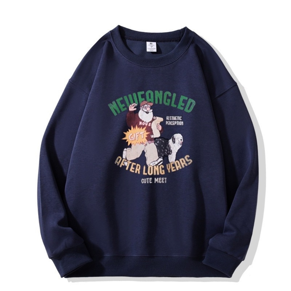 Newfangled Navy Graphic Crewneck Sweater